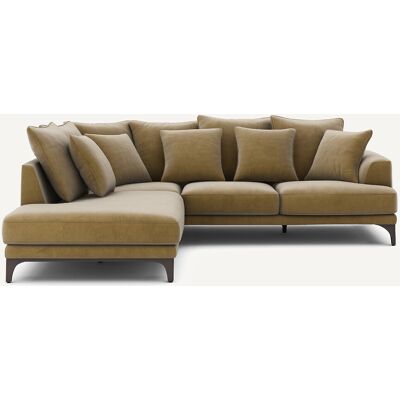 Am.Pm Γωνιακός Καναπές Από Βελούδο Μ222xπ258xυ84cm Πρασινο Δεξιός, Αριστερός Am.Pm Γωνιακός Καναπές Από Βελούδο Μ222xπ258xυ84cm Πρασινο Δεξιός, Αριστερός