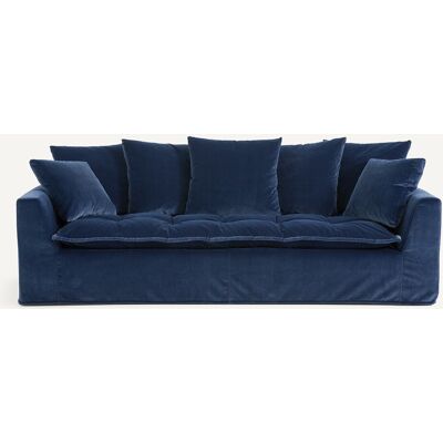 Am.Pm Καναπές Από Βελούδο Μ111xπ213xυ88cm Μπλε 3 Θέσεις, 4 Θέσεις Am.Pm Καναπές Από Βελούδο Μ111xπ213xυ88cm Μπλε 3 Θέσεις, 4 Θέσεις