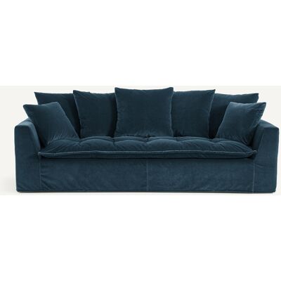 Am.Pm Καναπές Από Βελούδο Μ111xπ213xυ88cm Μπλε 4 Θέσεις, 3 Θέσεις Am.Pm Καναπές Από Βελούδο Μ111xπ213xυ88cm Μπλε 4 Θέσεις, 3 Θέσεις