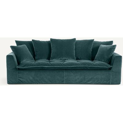 Am.Pm Καναπές Από Βελούδο Μ111xπ213xυ88cm Μπλε 3 Θέσεις, 4 Θέσεις Am.Pm Καναπές Από Βελούδο Μ111xπ213xυ88cm Μπλε 3 Θέσεις, 4 Θέσεις
