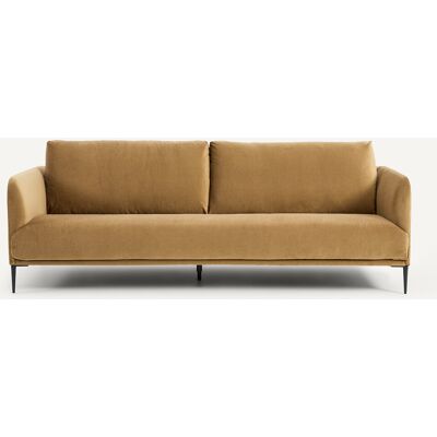 Am.Pm Καναπές Από Λινό Βελούδο Μ103xπ200xυ82cm Καφε 3 Θέσεις, 4 Θέσεις Am.Pm Καναπές Από Λινό Βελούδο Μ103xπ200xυ82cm Καφε 3 Θέσεις, 4 Θέσεις
