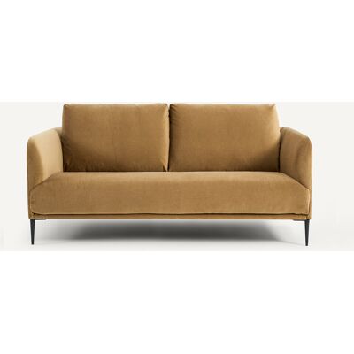 Am.Pm Καναπές Compact Από Λινό Βελούδο Μ103xπ179xυ82cm Καφε 3 Θέσεις Am.Pm Καναπές Compact Από Λινό Βελούδο Μ103xπ179xυ82cm Καφε 3 Θέσεις