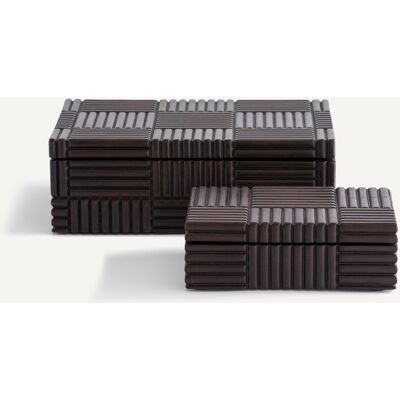 Am.Pm Σετ 2 Κουτιά Από Μασίφ Μάνγκο Μ19xπ26xυ9cm Μαυρο One Size Am.Pm Σετ 2 Κουτιά Από Μασίφ Μάνγκο Μ19xπ26xυ9cm Μαυρο One Size