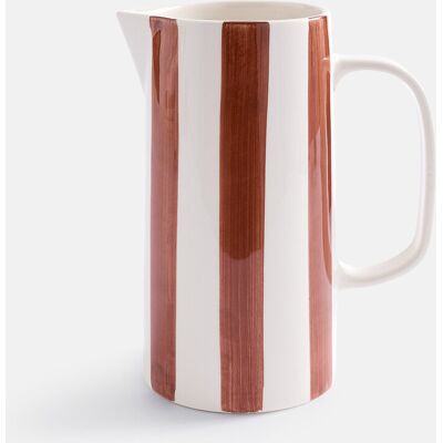 La Redoute Interieurs Κανάτα Με Ρίγες Από Φαγιάνς Μ13xπ13xυ24cm Καφε One Size La Redoute Interieurs Κανάτα Με Ρίγες Από Φαγιάνς Μ13xπ13xυ24cm Καφε One Size