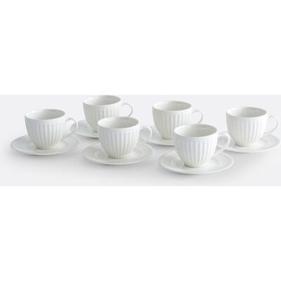 Σετ 6 φλιτζάνια και πιατάκια Bone China από Redoute Interieurs Σετ 6 φλιτζάνια και πιατάκια Bone China από Redoute Interieurs