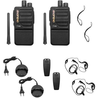 OEM Σετ Ασύρματοι Φορητοί πομποδέκτες UHF 8W BAOFENG BF-T100 2 τμχ OEM Σετ Ασύρματοι Φορητοί πομποδέκτες UHF 8W BAOFENG BF-T100 2 τμχ