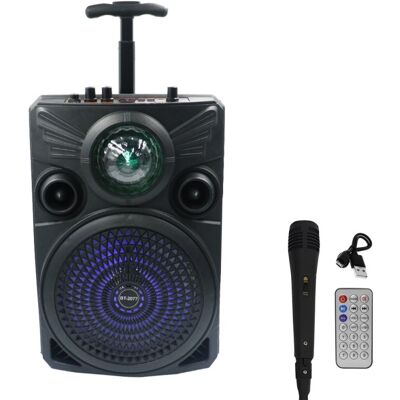 OEM Φορητό Ασύρματο Ηχείο 8" Bluetooth FM, USB, TF, AUX 20W TWS με Λαβή Μεταφοράς BT-2077 Μαύρο OEM Φορητό Ασύρματο Ηχείο 8" Bluetooth FM, USB, TF, AUX 20W TWS με Λαβή Μεταφοράς BT-2077 Μαύρο