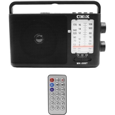 OEM Φορητό Ασύρματο Ηχείο Bluetooth FM/ΑΜ/USB/TF/AUX 10W με Τηλεχειριστήριο CMiK MK-20BT Μαύρο OEM Φορητό Ασύρματο Ηχείο Bluetooth FM/ΑΜ/USB/TF/AUX 10W με Τηλεχειριστήριο CMiK MK-20BT Μαύρο