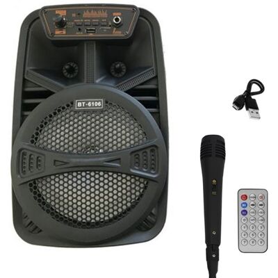 OEM Σύστημα Karaoke 6.5" Bluetooth με Ενσύρματο Μικρόφωνο και FM, USB, AUX, TF BT-6106 Μαύρο OEM Σύστημα Karaoke 6.5" Bluetooth με Ενσύρματο Μικρόφωνο και FM, USB, AUX, TF BT-6106 Μαύρο