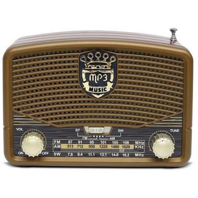 OEM Φορητό Ασύρματο Retro Ηχείο Bluetooth FM/USB/TF/AUX 5W CMiK MK-619BT Καφέ OEM Φορητό Ασύρματο Retro Ηχείο Bluetooth FM/USB/TF/AUX 5W CMiK MK-619BT Καφέ