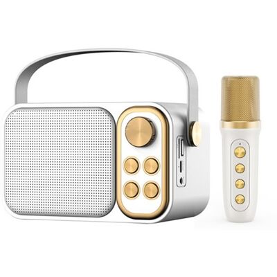 OEM Mini Σύστημα Karaoke με Ασύρματο Μικρόφωνο Bluetooth - TF - USB - AUX YS-104 Λευκό OEM Mini Σύστημα Karaoke με Ασύρματο Μικρόφωνο Bluetooth - TF - USB - AUX YS-104 Λευκό