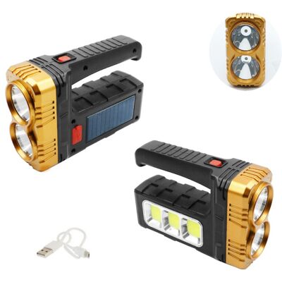 OEM LED Ηλιακός Επαναφορτιζόμενος Διπλός Φακός XPE/COB USB 5V με 3 Λειτουργίες BL-7702B-COB OEM LED Ηλιακός Επαναφορτιζόμενος Διπλός Φακός XPE/COB USB 5V με 3 Λειτουργίες BL-7702B-COB