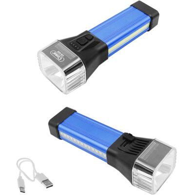 OEM LED Επαναφορτιζόμενος Διπλός Φακός USB 5V Ψυχρό Λευκό - Θερμό Λευκό με 6 Λειτουργίες Φωτισμού CB-888 Μπλε OEM LED Επαναφορτιζόμενος Διπλός Φακός USB 5V Ψυχρό Λευκό - Θερμό Λευκό με 6 Λειτουργίες Φωτισμού CB-888 Μπλε