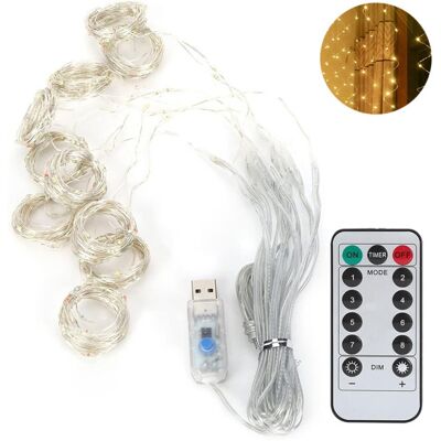OEM LED Λαμπάκια Κουρτίνα USB σε Σειρά 3mx3m με Θερμό Λευκό Φωτισμό - Ασημί Καλώδιο - 8 Λειτουργίες - Dimmable BX-017 OEM LED Λαμπάκια Κουρτίνα USB σε Σειρά 3mx3m με Θερμό Λευκό Φωτισμό - Ασημί Καλώδιο - 8 Λειτουργίες - Dimmable BX-017