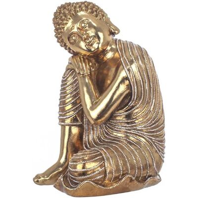 Signes Grimalt - Χρυσός Βούδας Χαλκός Κήπου Άγαλμα - 33x19x22cm Signes Grimalt - Χρυσός Βούδας Χαλκός Κήπου Άγαλμα - 33x19x22cm