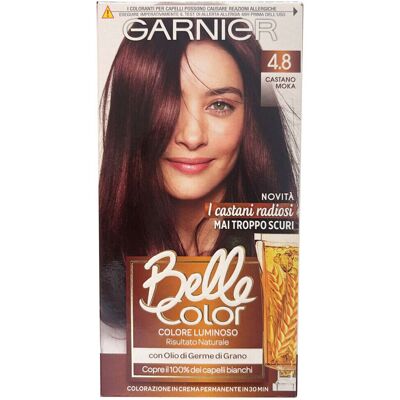 βαφή μαλλιών Garnier Belle Color Permanent Hair Dye - 4.8 Chatain M0cha Brown One Size βαφή μαλλιών Garnier Belle Color Permanent Hair Dye - 4.8 Chatain M0cha Brown One Size