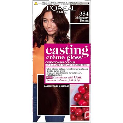 βαφή μαλλιών L’Oréal Paris Casting Crème Gloss Hair Color - 354 Mahagony Henna Black One Size βαφή μαλλιών L’Oréal Paris Casting Crème Gloss Hair Color - 354 Mahagony Henna Black One Size