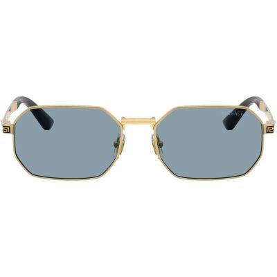 óculos de sol Versace Rettangolare 0VE2297 100280 Gold ACC 54 óculos de sol Versace Rettangolare 0VE2297 100280 Gold ACC 54