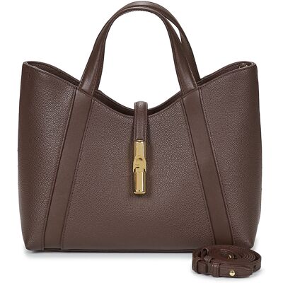 Τσάντες Χειρός Furla FURLA GOCCIA S TOTE Brown One Size Τσάντες Χειρός Furla FURLA GOCCIA S TOTE Brown One Size