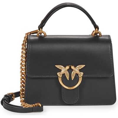 Τσάντες ώμου Pinko LOVE ONE TOP HANDLE MINI LIGHT VITELLO SETA Black One Size Τσάντες ώμου Pinko LOVE ONE TOP HANDLE MINI LIGHT VITELLO SETA Black One Size