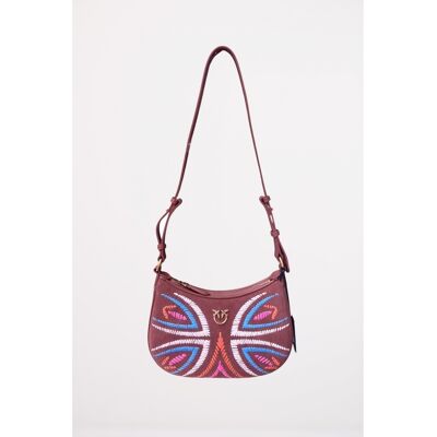 Τσάντες ώμου Pinko Half Moon Mini Fl Brown One Size Τσάντες ώμου Pinko Half Moon Mini Fl Brown One Size