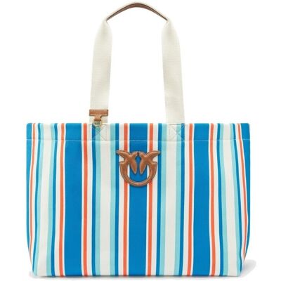 Τσάντα Pinko Shopping Bag Extra Μπλέ One Size Τσάντα Pinko Shopping Bag Extra Μπλέ One Size