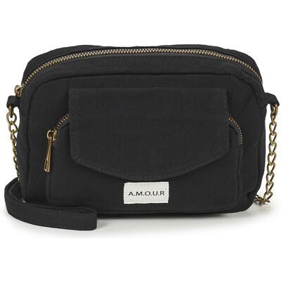 Τσάντες ώμου Pieces PCJOLINE QUOTE CROSS BODY Black One Size Τσάντες ώμου Pieces PCJOLINE QUOTE CROSS BODY Black One Size