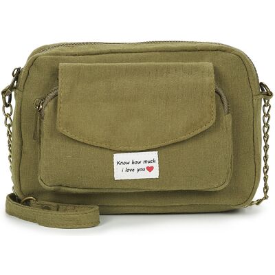 Τσάντες ώμου Pieces PCBROOKE CROSS BODY Kaki One Size Τσάντες ώμου Pieces PCBROOKE CROSS BODY Kaki One Size