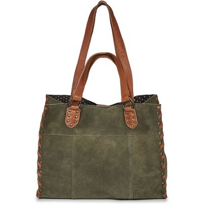 Shopping bag Pieces PCSALLI SUEDE SHOPPER Kaki One Size Shopping bag Pieces PCSALLI SUEDE SHOPPER Kaki One Size