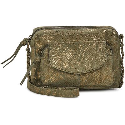 Τσάντες ώμου Pieces PCNAINA LEATHER CROSS BODY Kaki One Size Τσάντες ώμου Pieces PCNAINA LEATHER CROSS BODY Kaki One Size