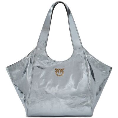 Τσάντες Χειρός Pinko Tote Mini Bag Used Meta Silver One Size Τσάντες Χειρός Pinko Tote Mini Bag Used Meta Silver One Size