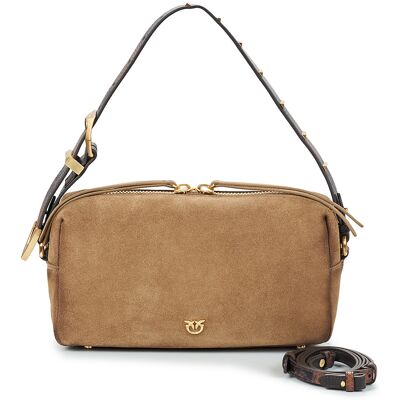 Τσάντες ώμου Pinko BAULETTO TRITTICO SUEDE SPRYING Brown One Size Τσάντες ώμου Pinko BAULETTO TRITTICO SUEDE SPRYING Brown One Size
