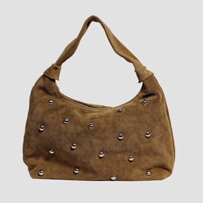 Τσάντες Χειρός Nunoo Alma Rivet Suede Brown One Size Τσάντες Χειρός Nunoo Alma Rivet Suede Brown One Size