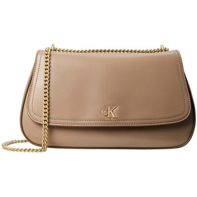 Τσάντες ώμου Calvin Klein Jeans Ck Convertible Chain Medium Bag Brown One Size Τσάντες ώμου Calvin Klein Jeans Ck Convertible Chain Medium Bag Brown One Size