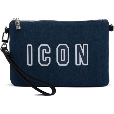 Τσάντα Icon DENIM BEAUTY Μπλέ One Size Τσάντα Icon DENIM BEAUTY Μπλέ One Size