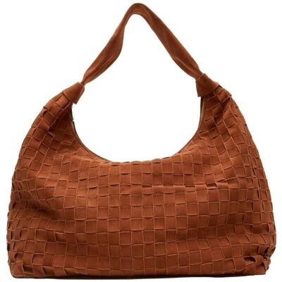 Τσάντα Nunoo 76059337nb Maxi Dandy Braided Suede Brown One Size Τσάντα Nunoo 76059337nb Maxi Dandy Braided Suede Brown One Size