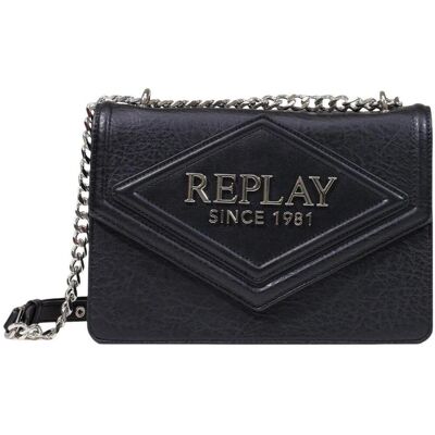 Τσάντα Replay HAMMERED SYNTHETIC+ PLAIN SYNTHETIC FW01CL.000.A7243S Black One Size Τσάντα Replay HAMMERED SYNTHETIC+ PLAIN SYNTHETIC FW01CL.000.A7243S Black One Size