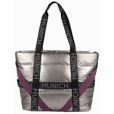 Τσάντα Munich 7113766m Glossy Shopper Chrome Silver One Size Τσάντα Munich 7113766m Glossy Shopper Chrome Silver One Size