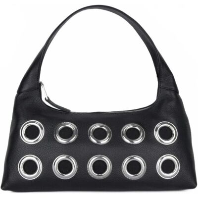 Τσάντα Nunoo 78101001nb Large Dandy Eyelet Soft Black One Size Τσάντα Nunoo 78101001nb Large Dandy Eyelet Soft Black One Size