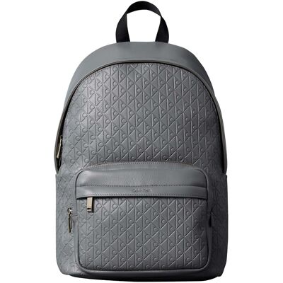 Σακίδιο πλάτης Calvin Klein Jeans Emblem Aop Emboss Round Backpack Grey One Size Σακίδιο πλάτης Calvin Klein Jeans Emblem Aop Emboss Round Backpack Grey One Size