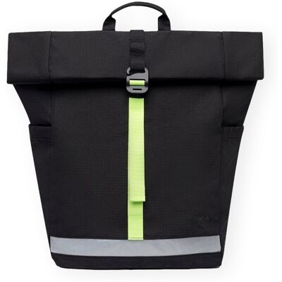 Σακίδιο πλάτης Lefrik Lars Roll Backpack - Black Lime Black One Size Σακίδιο πλάτης Lefrik Lars Roll Backpack - Black Lime Black One Size