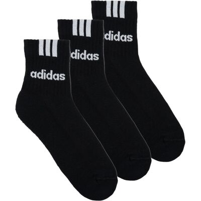 Κάλτσες adidas 3-Stripes Linear Half-Crew Cushioned Socks 3 Pairs Black Medium Κάλτσες adidas 3-Stripes Linear Half-Crew Cushioned Socks 3 Pairs Black Medium