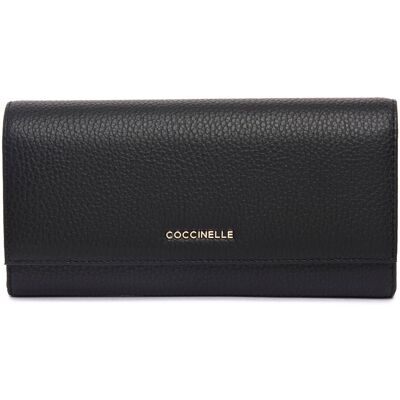 Πορτοφόλι Coccinelle 001 METALLIC SOFT Black One Size Πορτοφόλι Coccinelle 001 METALLIC SOFT Black One Size