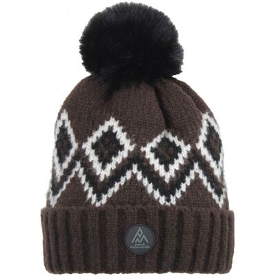 Σκούφος Peak Mountain Bonnet MONCEAU Brown One Size Σκούφος Peak Mountain Bonnet MONCEAU Brown One Size