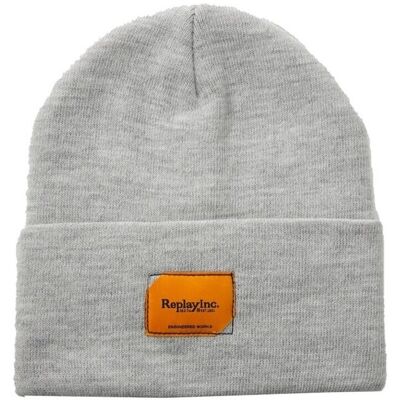 Σκούφος Replay Beanie Grey One Size Σκούφος Replay Beanie Grey One Size
