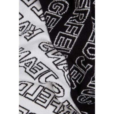 Κασκόλ Karl Lagerfeld Klj Monogram Scarf Beanie Black One Size Κασκόλ Karl Lagerfeld Klj Monogram Scarf Beanie Black One Size