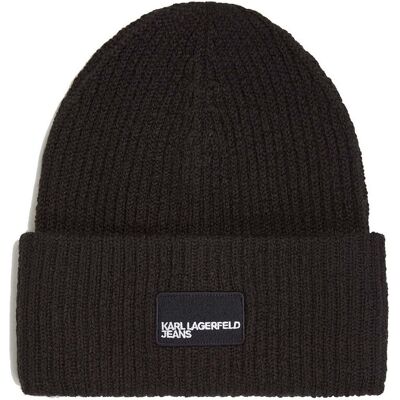 Σκούφος Karl Lagerfeld Klj Patch Long Beanie Black One Size Σκούφος Karl Lagerfeld Klj Patch Long Beanie Black One Size