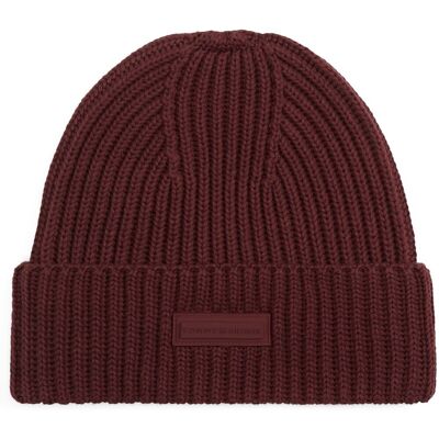 Σκούφος Tommy Hilfiger Th Foundation Knit Beanie Red One Size Σκούφος Tommy Hilfiger Th Foundation Knit Beanie Red One Size