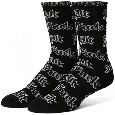 Κάλτσες Huf Socks fuck it old english Black One Size Κάλτσες Huf Socks fuck it old english Black One Size