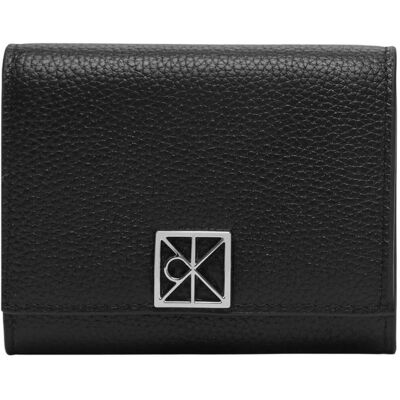 Πορτοφόλι Calvin Klein Jeans EMBLEM HW PEBBLE TRIFOLD W/ZIP LV04F1128G Black One Size Πορτοφόλι Calvin Klein Jeans EMBLEM HW PEBBLE TRIFOLD W/ZIP LV04F1128G Black One Size